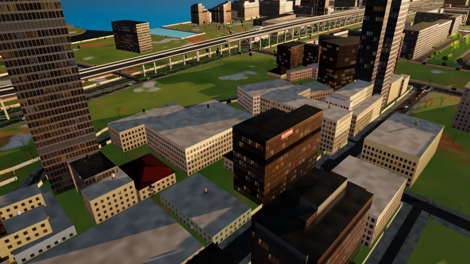 The Distillery District, rendered in the app